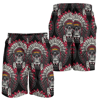 Native Indian Skull Mens Shorts