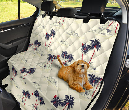 Palm Tree Pattern Print Design PT08 Rear Dog  Seat Cover