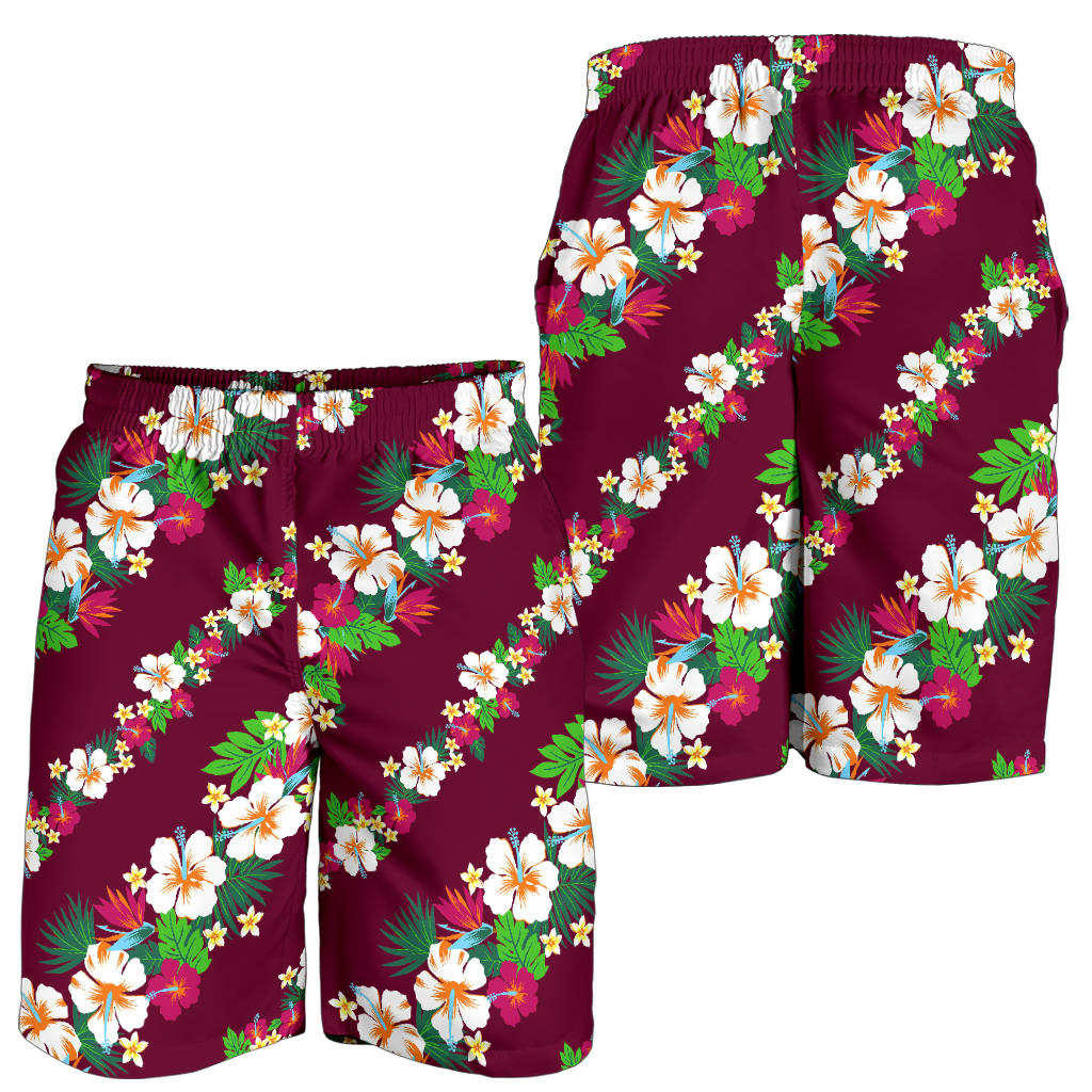 Hawaiian Themed Pattern Print Design H06 Mens Shorts