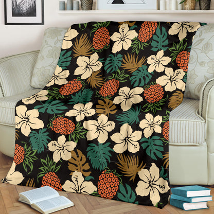 Hawaiian Themed Pattern Print Design H08 Fleece Blanket