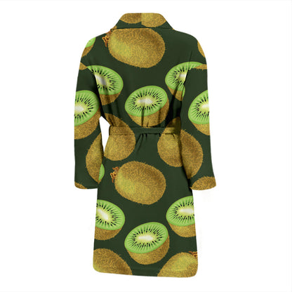 Kiwi Pattern Print Design KW04 Men Bathrobe