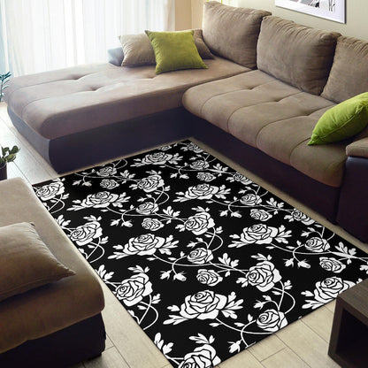 Rose Pattern Print Design RO013 Area Rugs