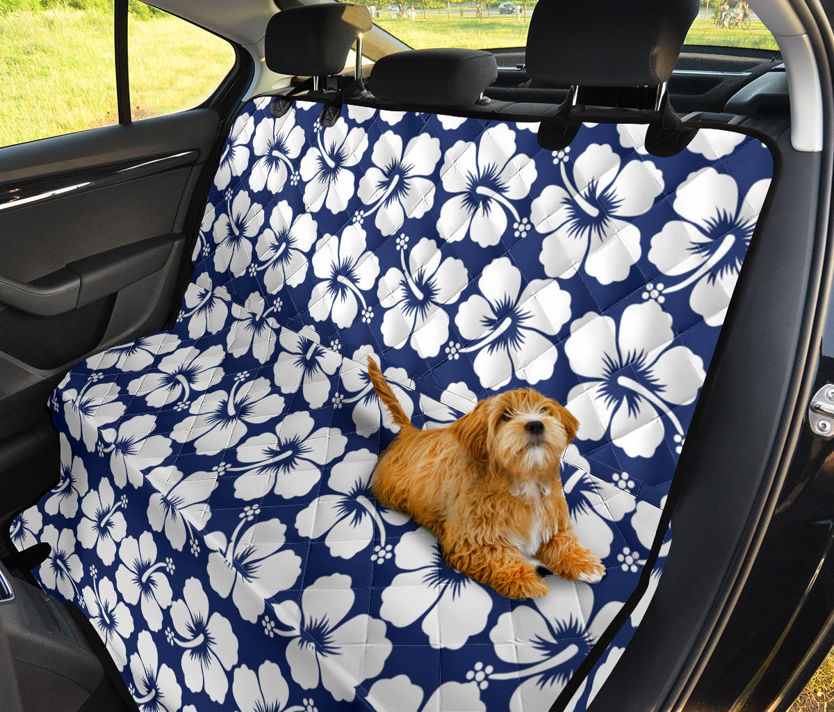 Hibiscus Pattern Print Design HB013 Rear Dog  Seat Cover