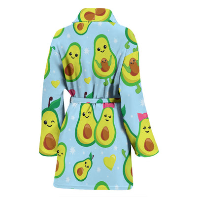 Avocado Pattern Print Design AC09 Women Bathrobe