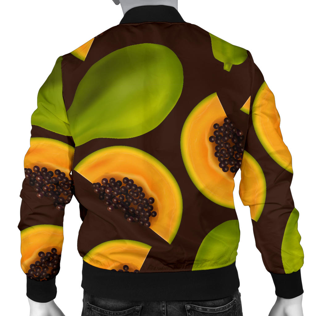 Papaya Pattern Print Design PP04 Men Bomber Jacket