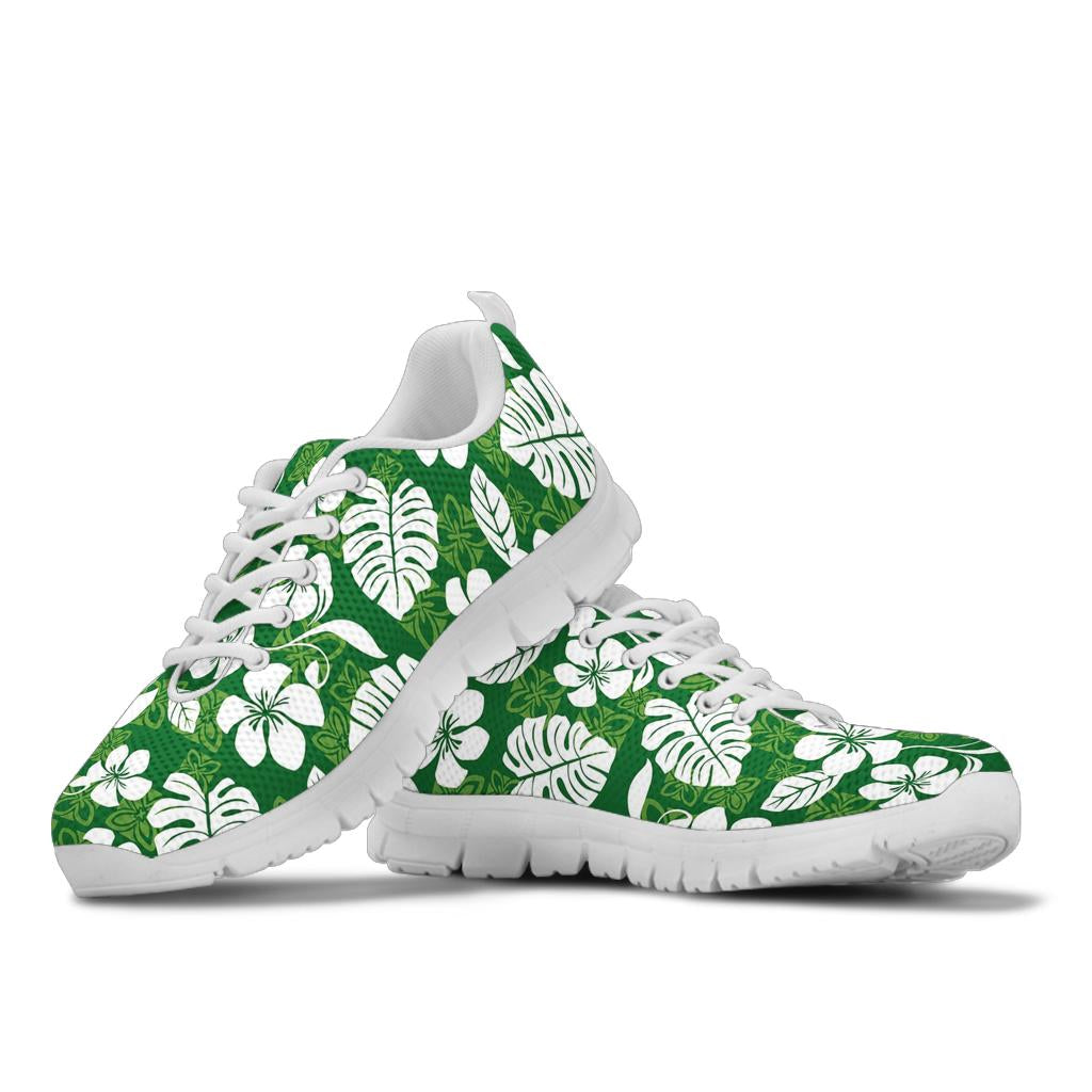Hawaiian Themed Pattern Print Design H016 Sneakers White Bottom Shoes