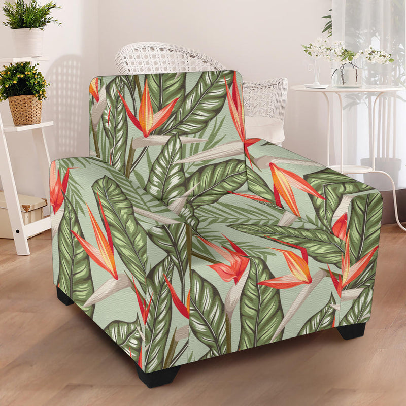 Bird Of Paradise Pattern Print Design BOP08 Armchair Slipcover