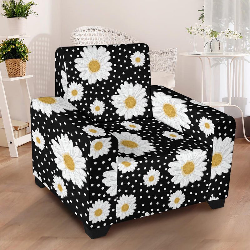 Daisy Pattern Print Design DS02 Armchair Slipcover