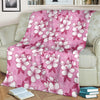 Cherry Blossom Pattern Print Design CB02 Fleece Blanket