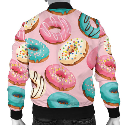 Donut Pattern Print Design DN06 Men Bomber Jacket
