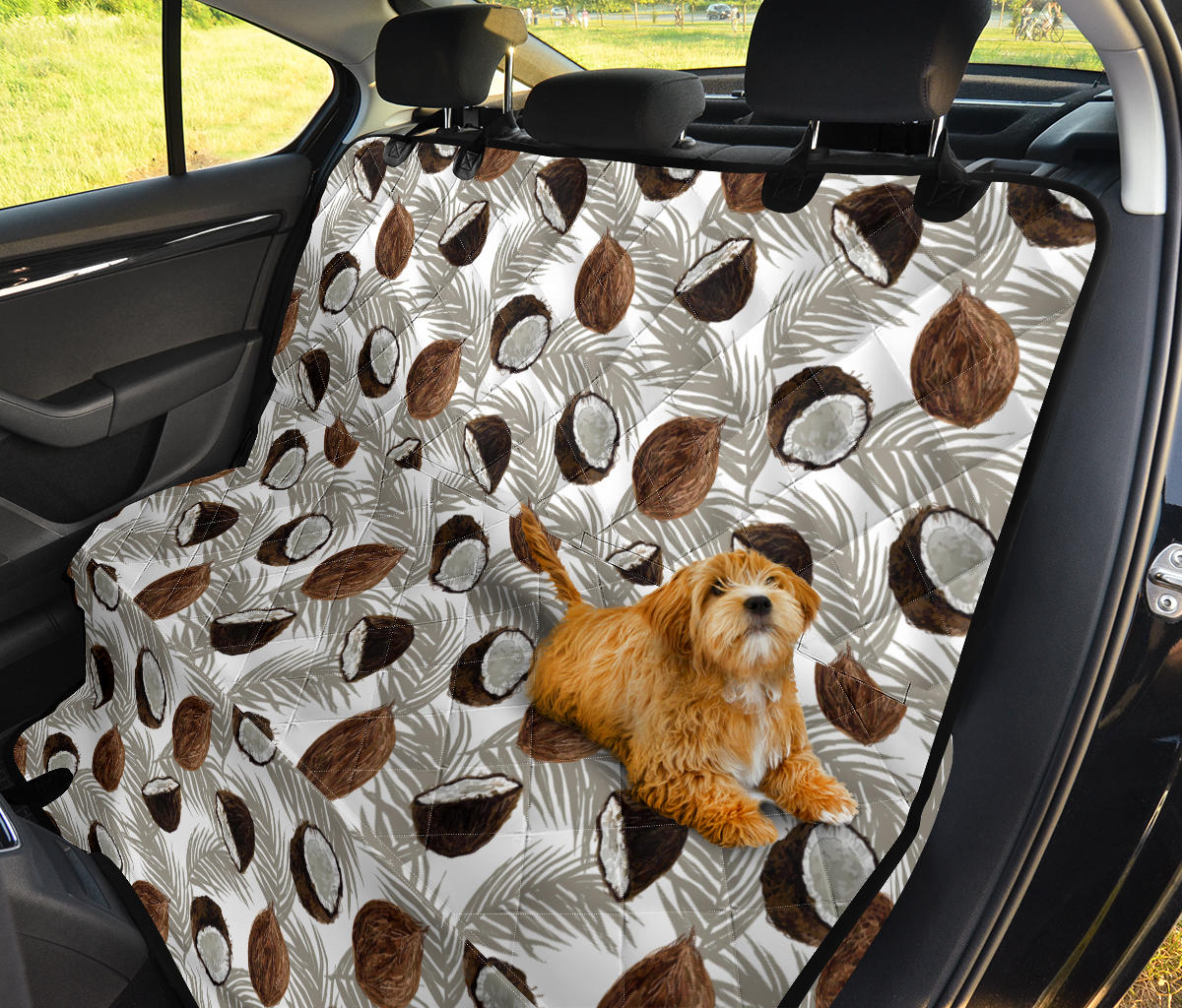 Coconut Pattern Print Design CN03 Rear Dog  Seat Cover