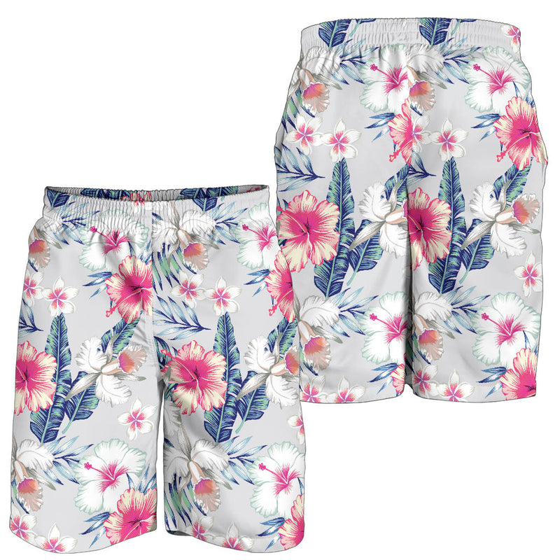 Hibiscus Print Mens Shorts