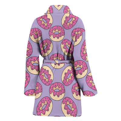 Donut Pattern Print Design DN015 Women Bathrobe