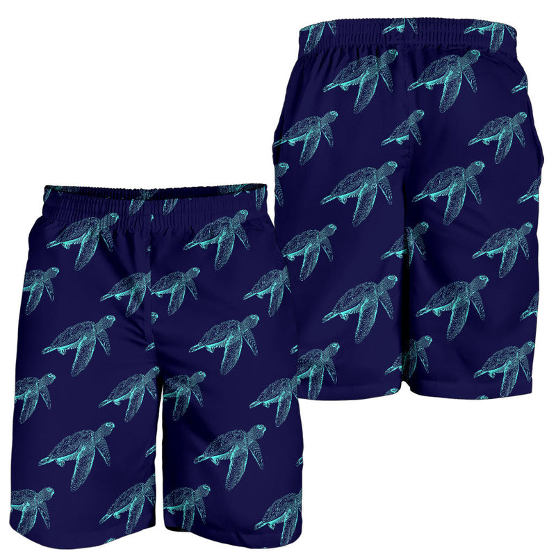 Sea Turtle Pattern Print Design T04 Mens Shorts