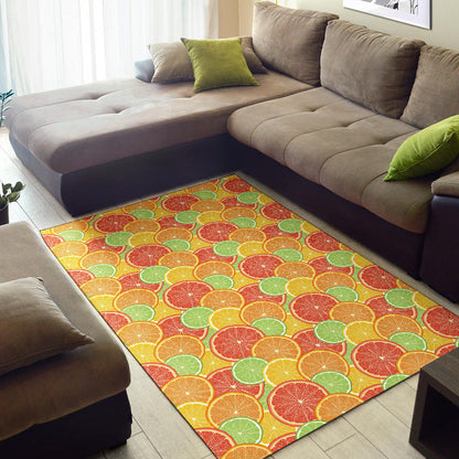 Grapefruit Pattern Print Design GF01 Area Rugs