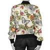 Butterfly Flower Pattern Print Design 06 Women's Bomber Jacket