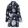 Hydrangea Pattern Print Design HD07 Women Bathrobe