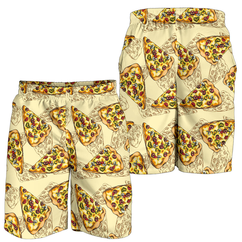 Pizza Pattern Print Design A01 Mens Shorts