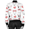 Bull Terriers Pattern Print Design 08 Women's Bomber Jacket