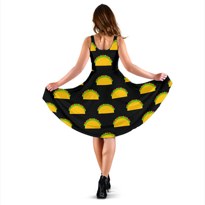 Taco Pattern Print Design TC06 Midi Dress