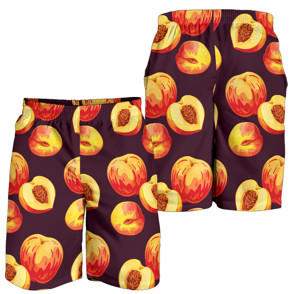 Peach Pattern Print Design A04 Mens Shorts