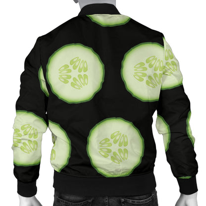 Cucumber Pattern Print Design CC02 Men Bomber Jacket