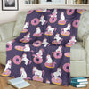 Donut Unicorn Pattern Print Design DN011 Fleece Blanket