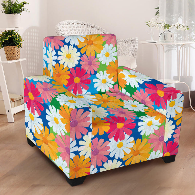 Daisy Pattern Print Design DS05 Armchair Slipcover