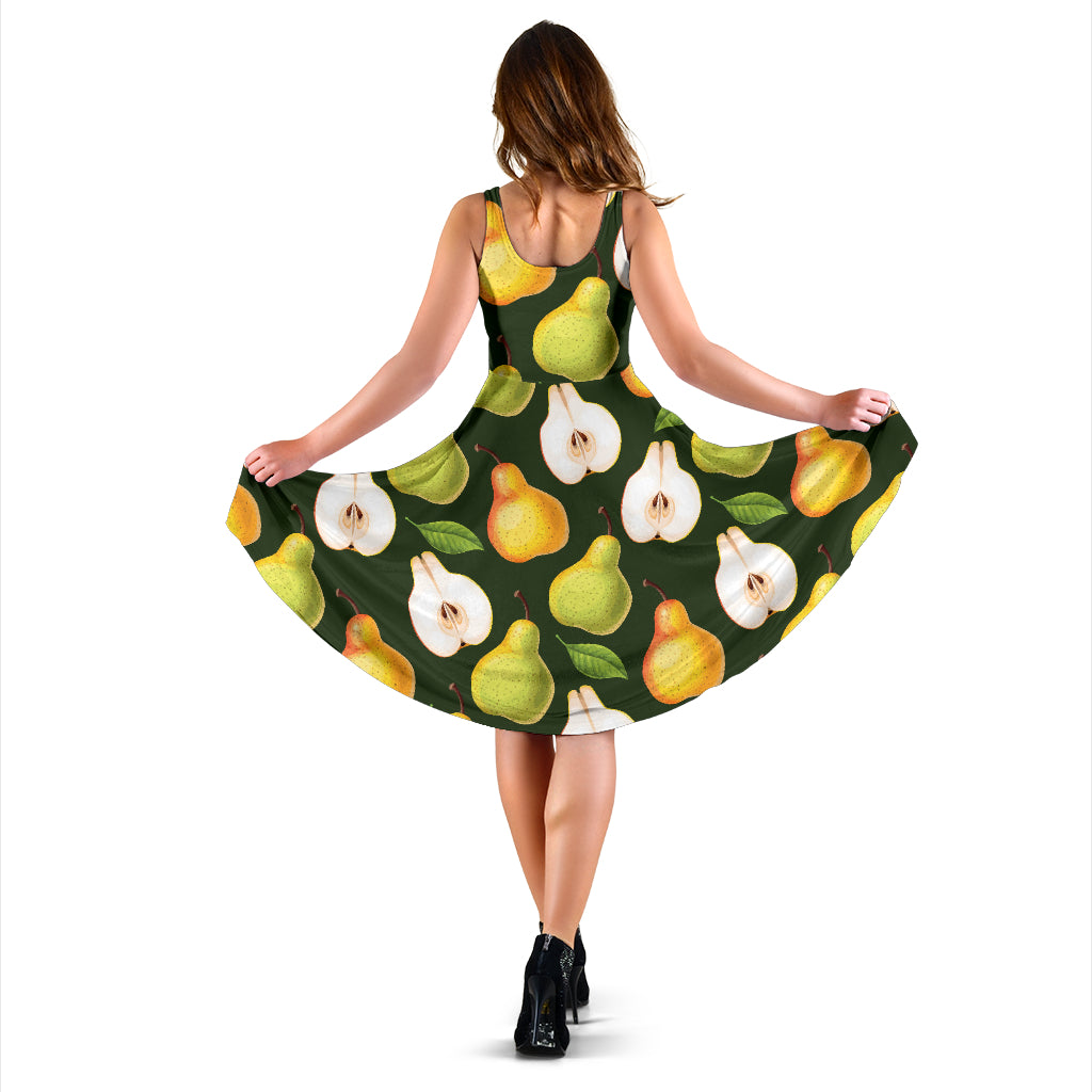 Pear Pattern Print Design PE06 Midi Dress