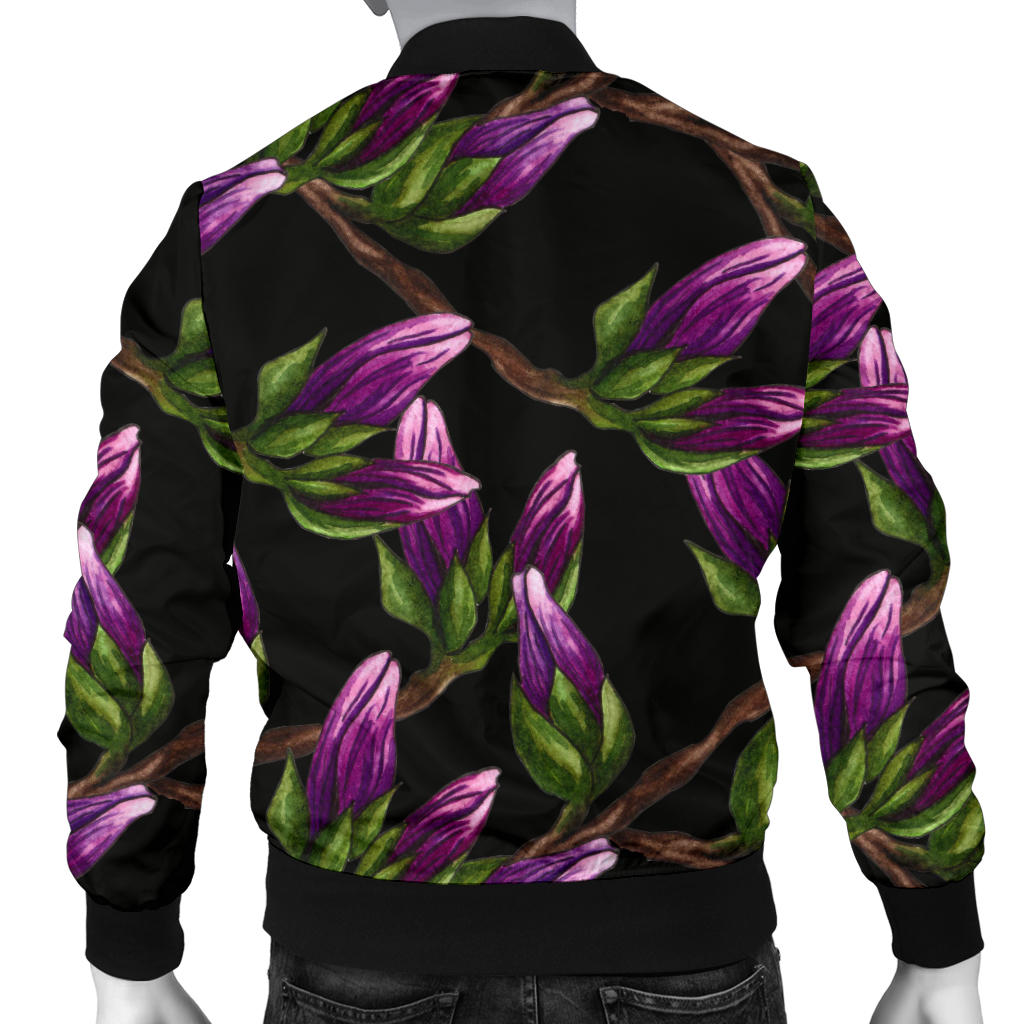 Magnolia Pattern Print Design MAG010 Men Bomber Jacket