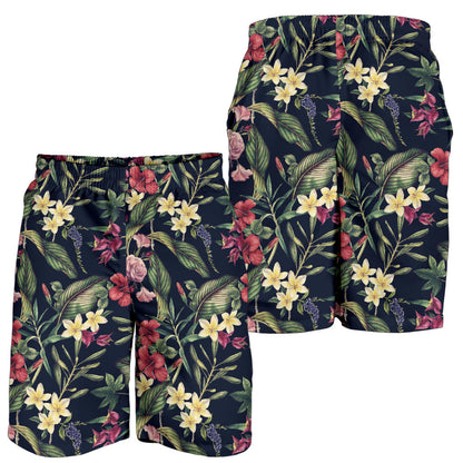 Tropical Flower Pattern Mens Shorts