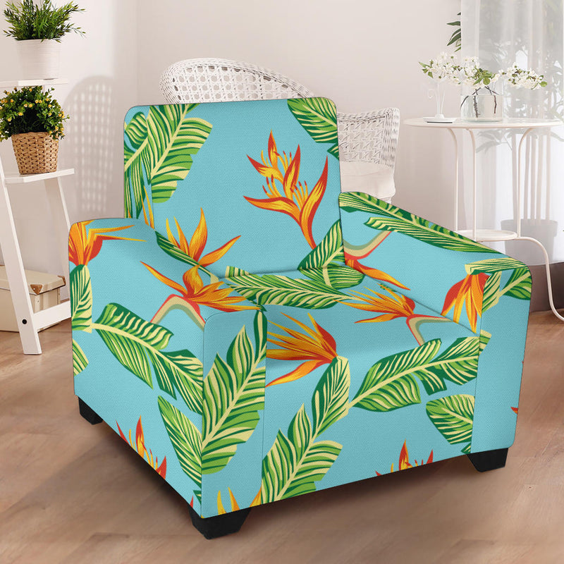 Bird Of Paradise Pattern Print Design BOP04 Armchair Slipcover