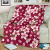 Cherry Blossom Pattern Print Design CB06 Fleece Blanket