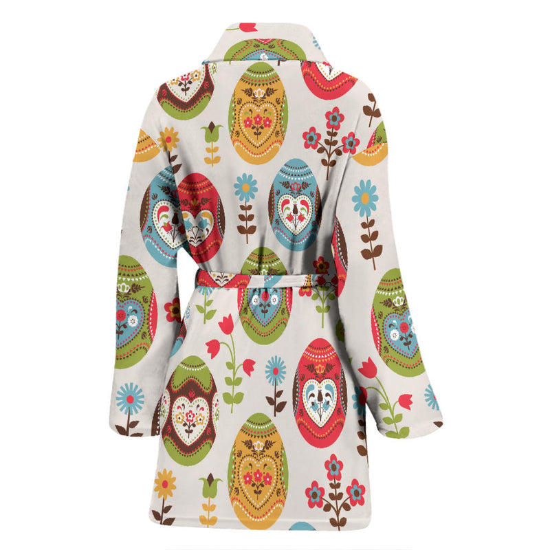 Easter Eggs Pattern Print Design RB011 Women Bathrobe