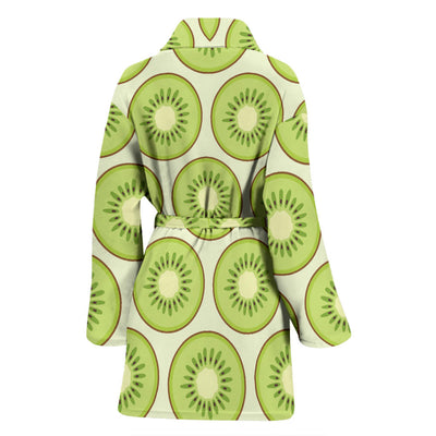 Kiwi Pattern Print Design KW02 Women Bathrobe