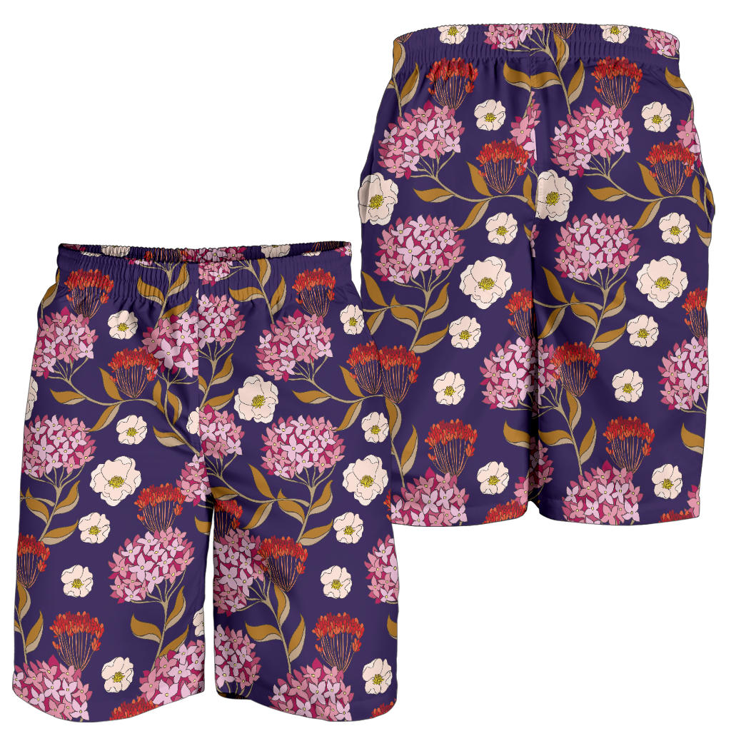 Hydrangea Pattern Print Design HD010 Mens Shorts