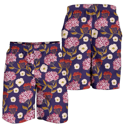 Hydrangea Pattern Print Design HD010 Mens Shorts