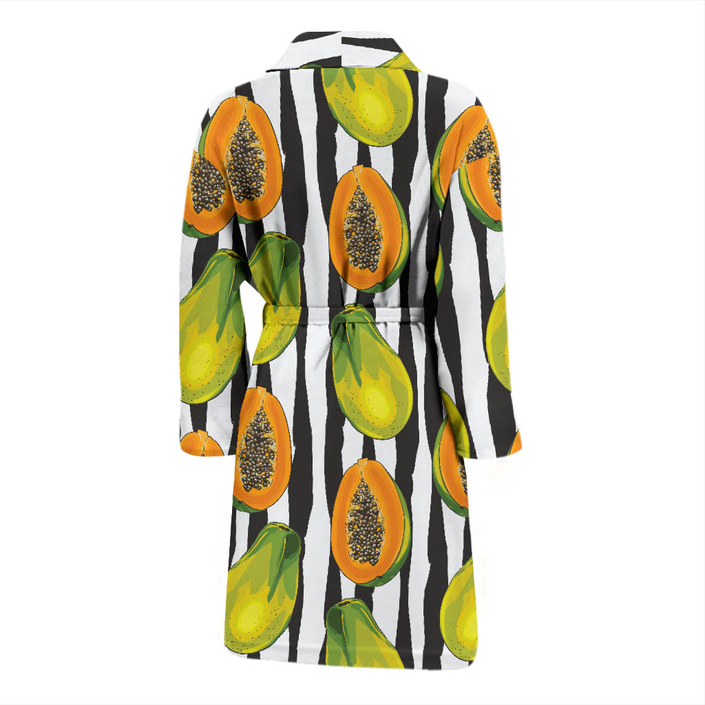 Papaya Pattern Print Design PP01 Men Bathrobe
