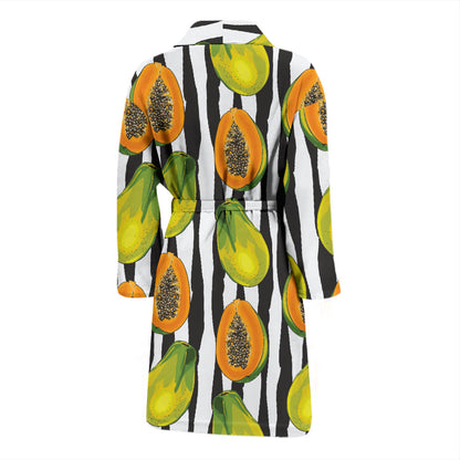Papaya Pattern Print Design PP01 Men Bathrobe