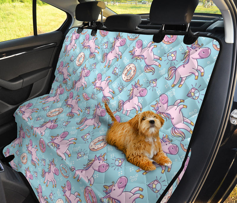 Donut Unicorn Pattern Print Design DN016 Rear Dog  Seat Cover