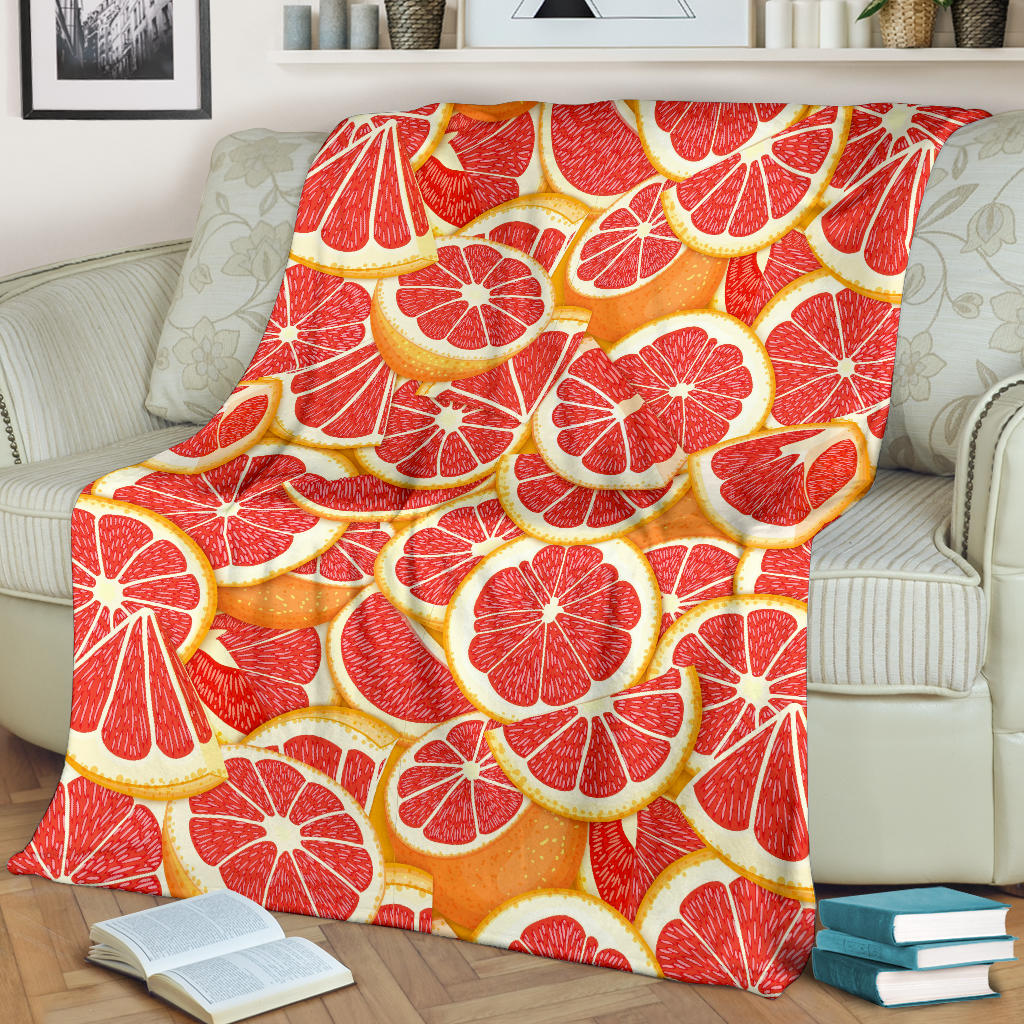 Grapefruit Pattern Print Design GF02 Fleece Blanket