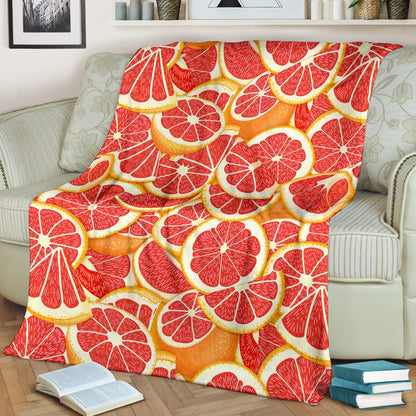 Grapefruit Pattern Print Design GF02 Fleece Blanket
