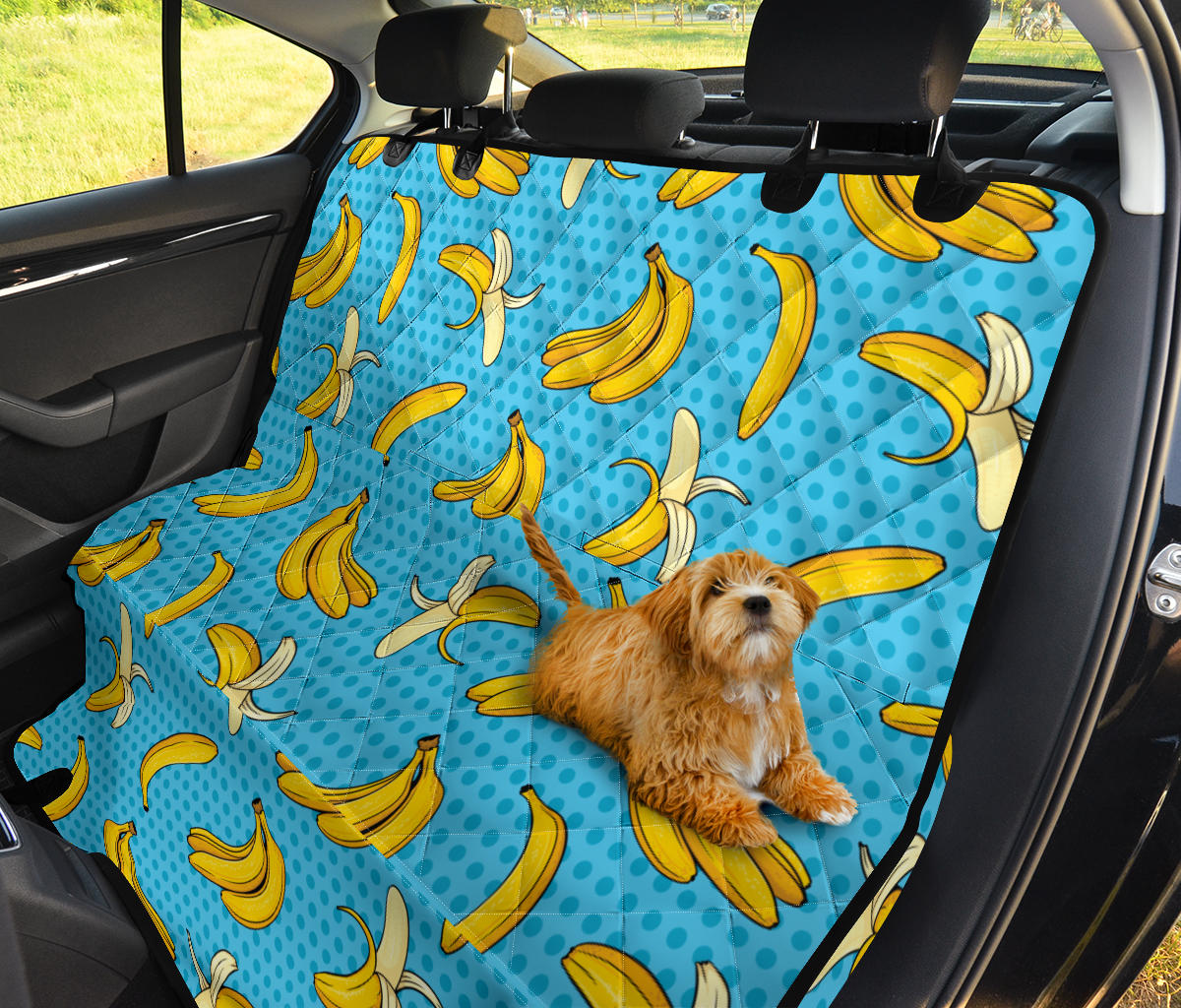 Banana Pattern Print Design BA08 Rear Dog  Seat Cover
