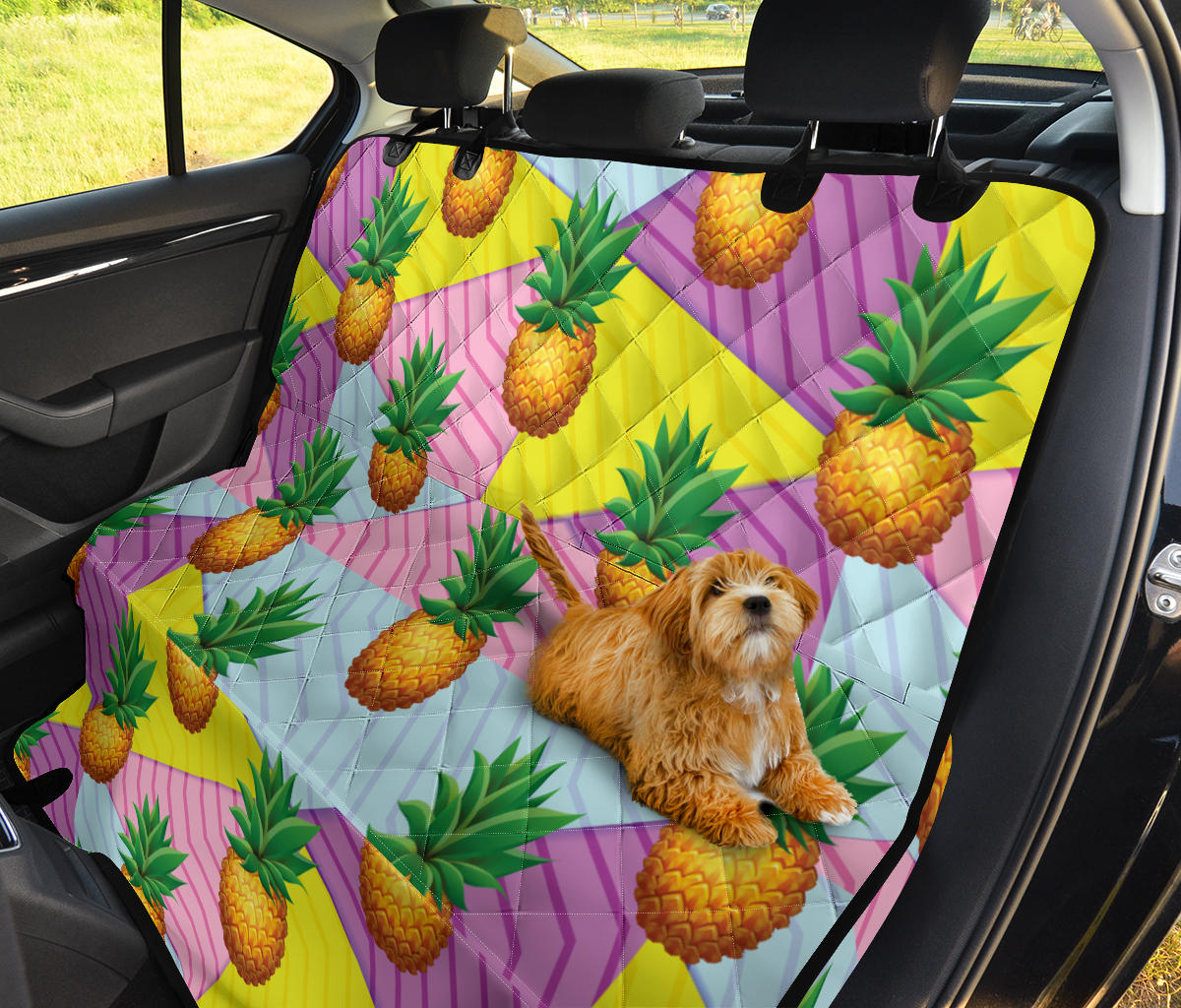 Pineapple Pattern Print Design PP05 Rear Dog  Seat Cover