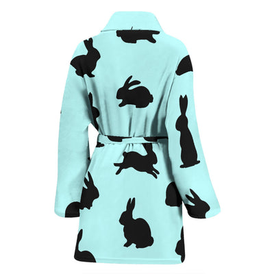 Rabbit Pattern Print Design RB010 Women Bathrobe