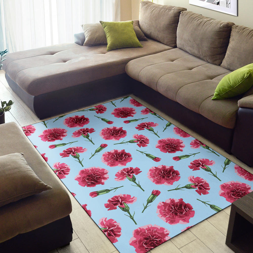 Carnations Pattern Print Design CN01 Area Rugs