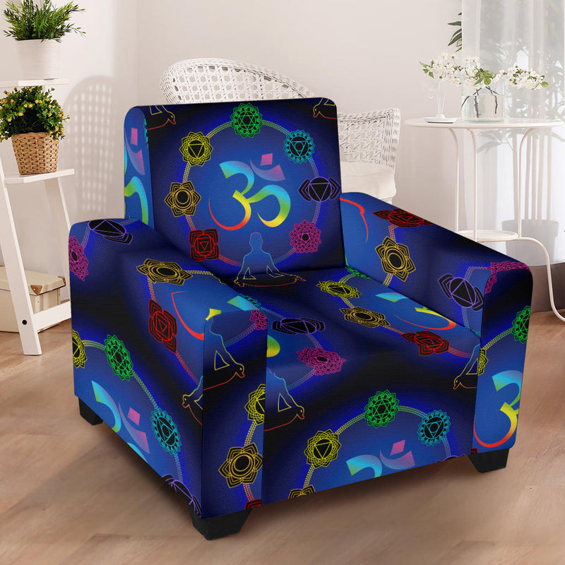 Chakra Zen Yoga OM Armchair Slipcover