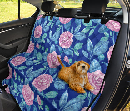 Camellia Pattern Print Design CM05 Rear Dog  Seat Cover