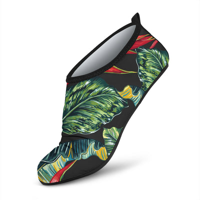 Bird Of Paradise Pattern Print Design BOP06 Aqua Water Shoes