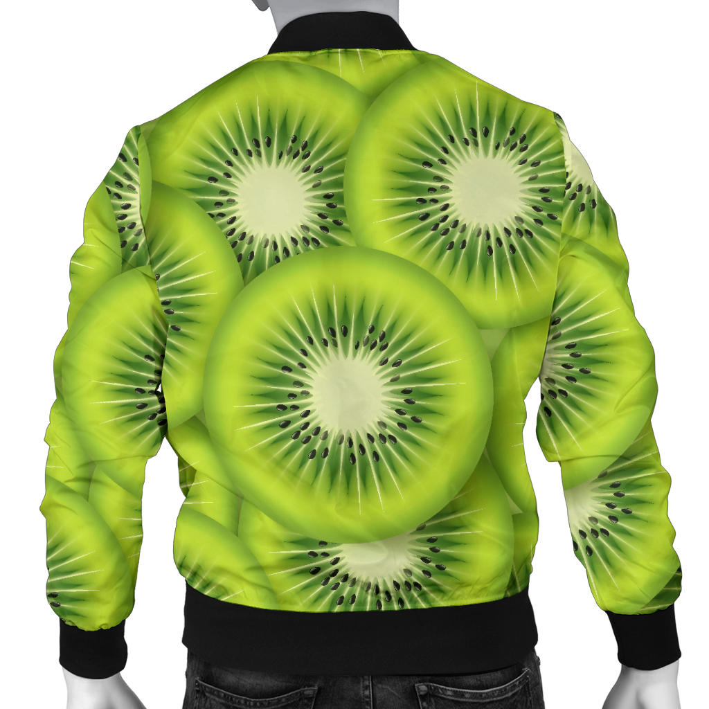 Kiwi Pattern Print Design KW01 Men Bomber Jacket